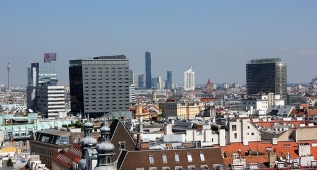 Vienna. A view from the top of St. Stephen's Cathedral. Photo by Andrzej Otrębski https://commons.wikimedia.org/wiki/Category:Vienna