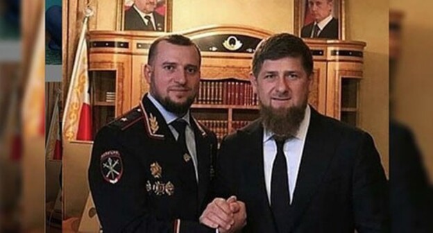 Apti Alaudinov and Ramzan Kadyrov. Photo: instagram.com/za_kra_apti054