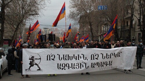 Rally of the "National Democratic Pole" Movement in Yerevan, March 20, 2021. Photo by Tigran Petrosyan for the Caucasian Knot