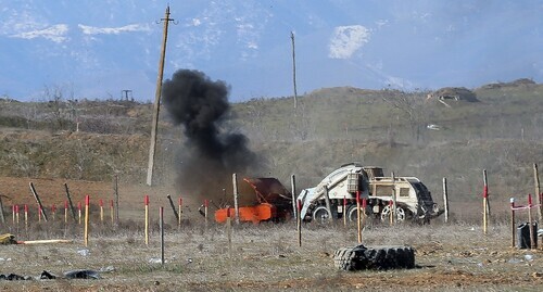 A vehicle for mine clearance. March 16, 2021. Photo by Aziz Karimov for the "Caucasian Knot"