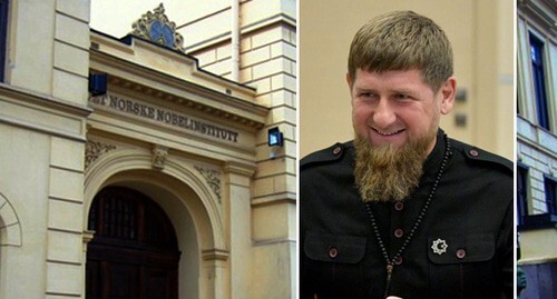 Ramzan Kadyrov. Building of the Nobel Institute in Oslo. Photo collage made by the Caucasian Knot