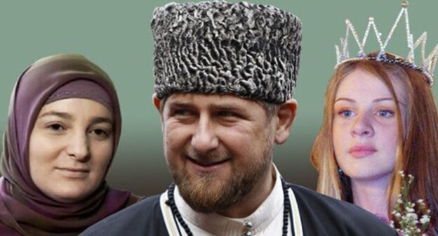 Medni Kadyrova, Ramzan Kadyrova, Fatima Khazueva (from left to right). Collage by the "Caucasian Knot". Photo: REUTERS/Maxim Shemetov; "Project" https://grozny.tv/