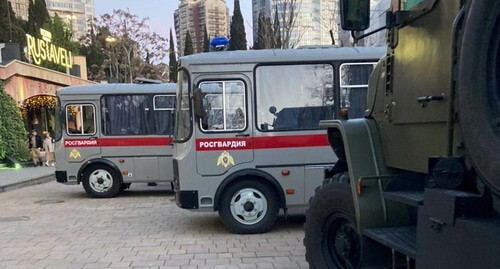 Special vehicles in Sochi on April 21, 2021. Photo by Svetlana Kravchenko for the "Caucasian Knot"