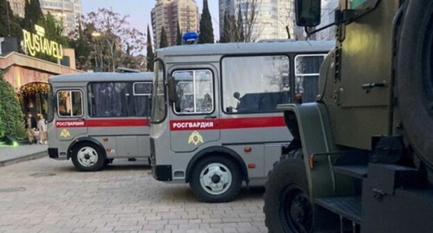 Special forces' vehicles in Sochi on April 21, 2021. Photo by Svetlana Kravchenko for the Caucasian Knot