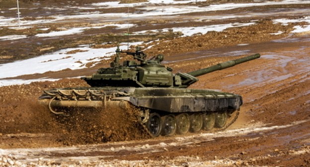 Tank at a military training ground. Photo: press service of the Ministry of Defence of Russia