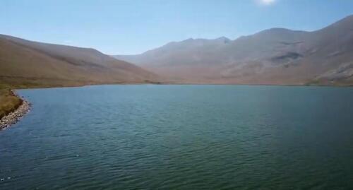 The Black Lake in the Syunik Region of Armenia. Screenshot of the video at the YouTube channel armen mograbyan https://www.youtube.com/watch?v=Qh45CC6K8_s