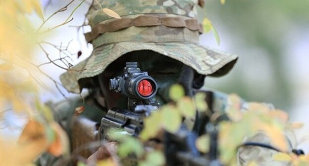 An Armenian soldier. Photo by the press service of the Armenian Ministry of Defence https://www.mil.am/ru/news/9494