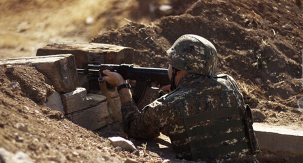 An Armenian soldier. Photo from the official website of the Armenian Ministry of Defence https://mil.am/hy/news/9641