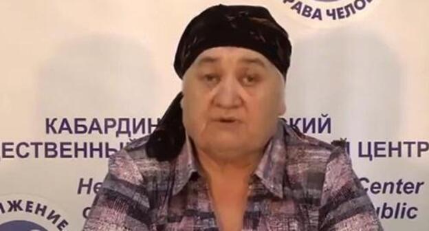 Sonya Cherkesova, mother of Aslan Cherkesov. Screenshot: http://ok.ru/video/39744508260