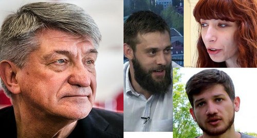 Alexander Sokurov, Vladimir Bitokov, Kantemir Balagov, and Kira Kovalenko (from left to right). Collage by the "Caucasian Knot". Photos: Tasnim News Agency https://ru.wikipedia.org, screenshot of the video https://www.youtube.com/watch?v=sh2Qg2v3L0c, screenshot of the video by the user Архыз24 https://www.youtube.com/watch?v=4kDnw2anRUA