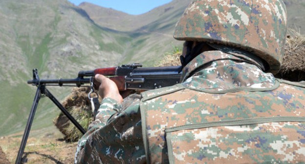 An Armenian soldier. Photo by the press service of the Armenian Ministry of Defence