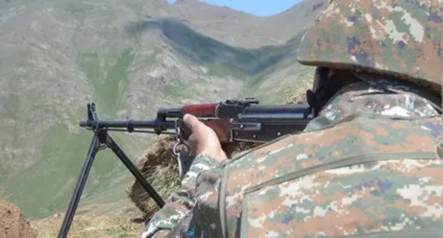 Serviceman of the Armenian Army in the conflict zone. Photo: Ministry of Defence of Armenia, http://mil.am