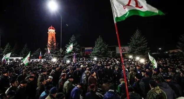 Protest rally in Magas, October 2018. Photo: REUTERS/Maxim Shemetov