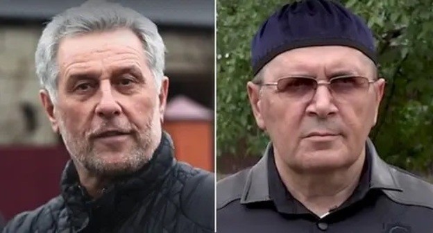 Ruslan Kutaev, Oyub Titiev. Screenshot of video posted by Kavkaz.realii: http://www.kakvkazr.com/a/28929120.html; http://www.youtube.com/watch?v=tPsp9NKGUuA&t=4s. Collage made by the Caucasian Knot