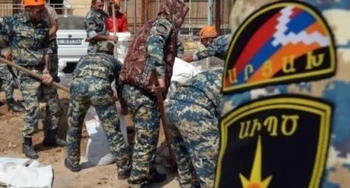 Karabakh rescuers. Photo from the Facebook account of the Nagorno-Karabakh Emergency Service