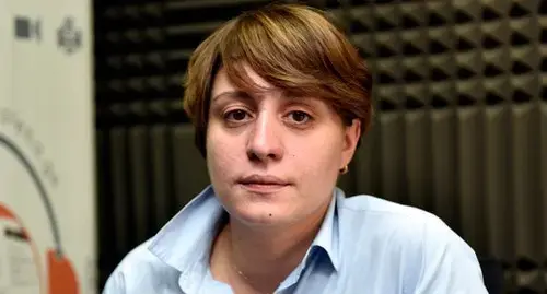 Elene Khoshtariya, leader of the "Droa" Party. Screenshot: RFE/RL, https://www.radiotavisupleba.ge/a/interview-with-elene-khoshtaria/28764104.html