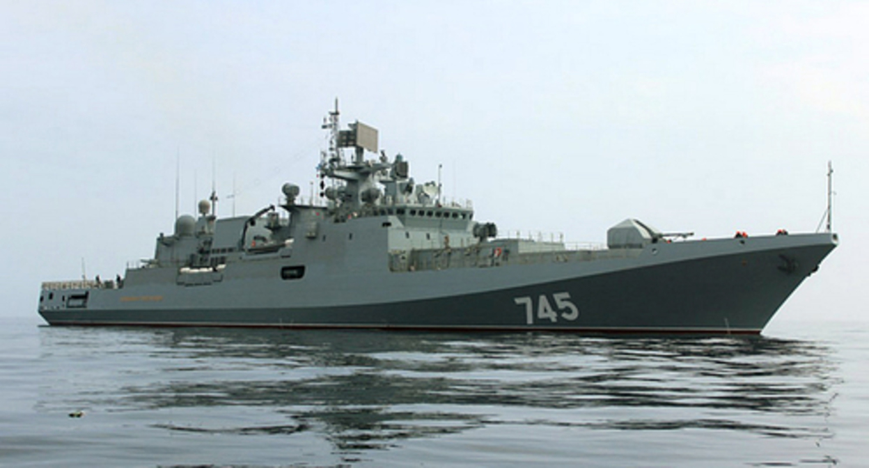 "Admiral Grigorovich" Frigate of the Black Sea Fleet in the Bosphorus Strait. Photo: press service of the Southern Military District