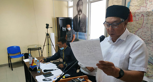 Arslang Sandjiev attends congress of the Oirat-Kalmyk people. Elista, May 29, 2021. Photo by Badma Byurchiev for the Caucasian Knot