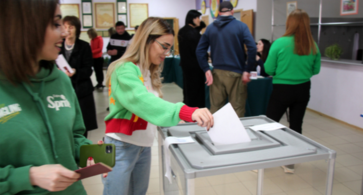 Polling station №8 in Tskhinvali, April 10, 2022. Photo by Maria Abaiti for the Caucasian Knot