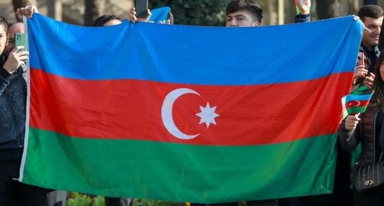 Flag of Azerbaijan. Photo by Aziz Karimov for the Caucasian Knot