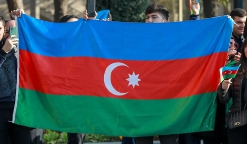 Flag of Azerbaijan. Photo by Aziz Karimov for the Caucasian Knot