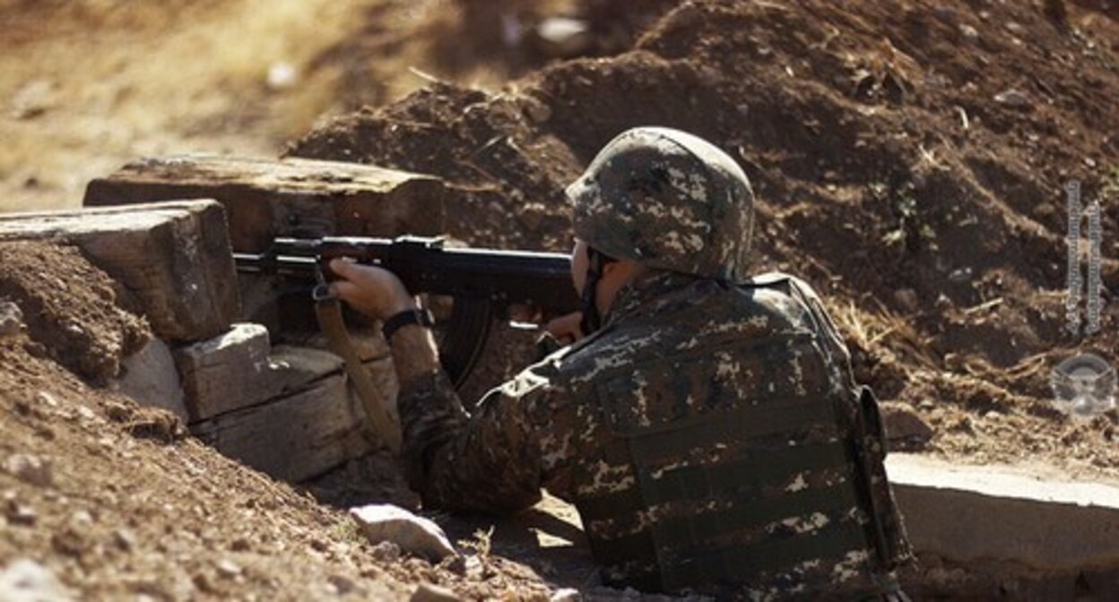 Soldier of the Armenian Army. Photo: press service of the Ministry of Defence of Armenia, https://mil.am/hy/news/10185