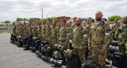 Volunteers from Chechnya. Photo: ‘Grozny-Inform’, https://grozny-inform.ru/news/society/138531/