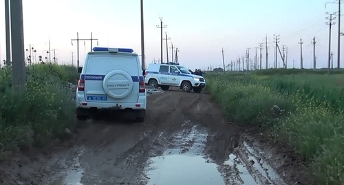 The counterterrorist operation   conducted in the Leninsky District of Makhachkala. Screenshot of the video by the RUSSIA 24 https://smotrim.ru/live/21