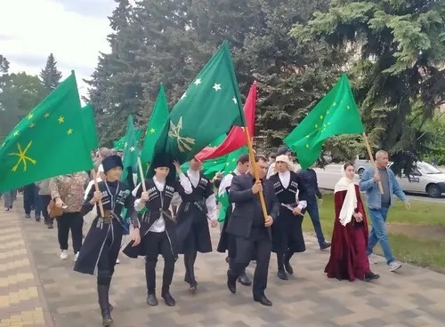 The mourning march in Cherkessk dedicated to the memory of the victims of the Caucasian War. Photo by Alyona Sadovskaya for the "Caucasian Knot"