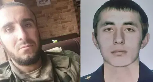 Lieutenant Mizamudin Zulfikarov and Corporal Yamudin Aslanov. Photo http://vesti-khiv.ru/news/media/2022/6/1/glava-hivskogo-rajona-yarmet-yarmetov-vyirazil-soboleznovanie-v-svyazi-s-gibelyu-zemlyakov-na-ukraine/