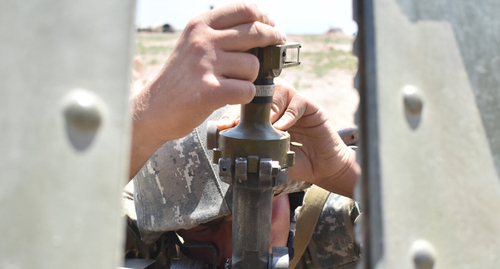 An Armenian soldier. Photo by the press service of the  Armenian Ministry of Defence