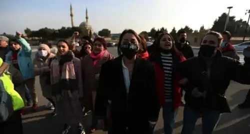 Protest action against restriction of media rights, Baku, December 28, 2021. Photo by Aziz Karimov for the Caucasian Knot