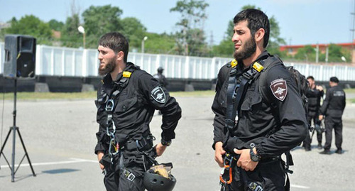 Law enforcers in Grozny. Photo: Rizvan Rasuev / IA ‘Grozny-Inform’