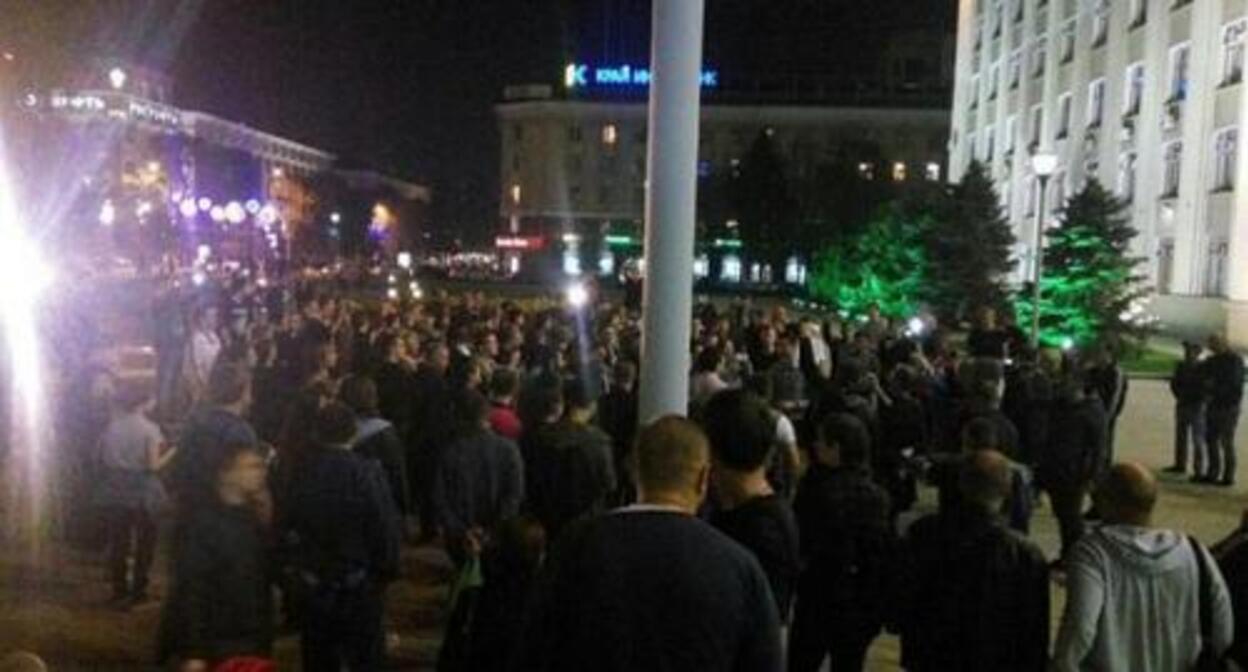 A protest action against partial mobilization held in Krasnodar. Photo from the Telegram channel  t.me/protest_krasnodar