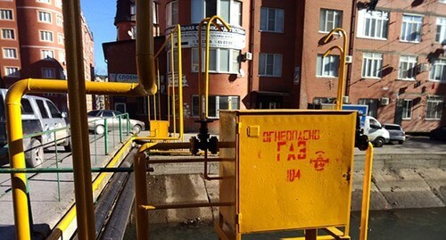 The gas box at the apartment block in Makhachkala, December 2021. Photo by Rasul Magomedov for the "Caucasian Knot"