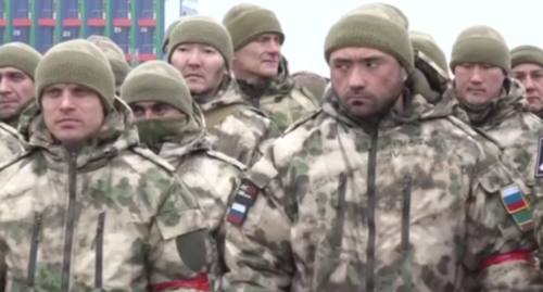 Volunteers at the Grozny airport. Screenshot of the video posted on Ramzan Kadyrov's Telegram channel on December 10, 2022 https://t.me/RKadyrov_95/3185