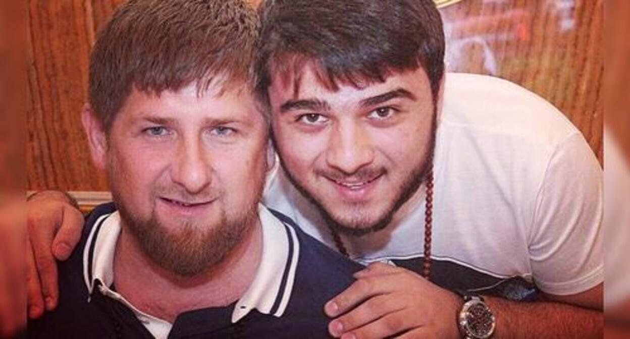 Ramzan Kadyrov and his nephew. Screenshot of the post on Instagram* account "Kadyrov's Crew" https://www.instagram.com/kadyrov.team/?hl=tr"