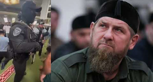 The raid on the mosque  located in the town of Kotelniki near Moscow; Ramzan Kadyrov. Screenshot of the video https://www.youtube.com/watch?v=BvYfLvLIohU&amp;embeds_referring_euri=https%3A%2F%2Fbomdodrus.com%2F&amp;source_ve_path=OTY3MTQ&amp;feature=emb_imp_woyt