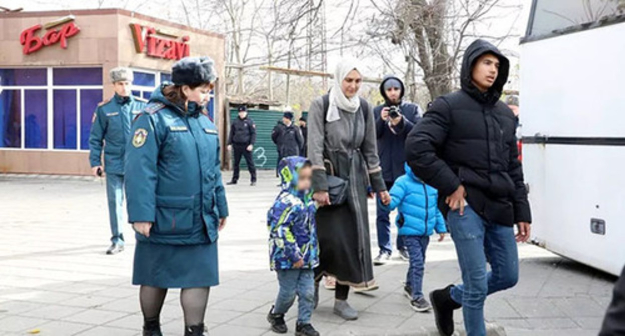 Refugees from Palestine in Makhachkala. Photo by the press service of the government of the Republic of Dagestan