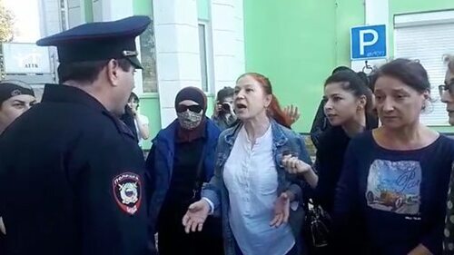 Protesters at a rally against mobilization. Dagestan, September 2022. Screenshot of a video https://www.bbc.com/russian/63029167