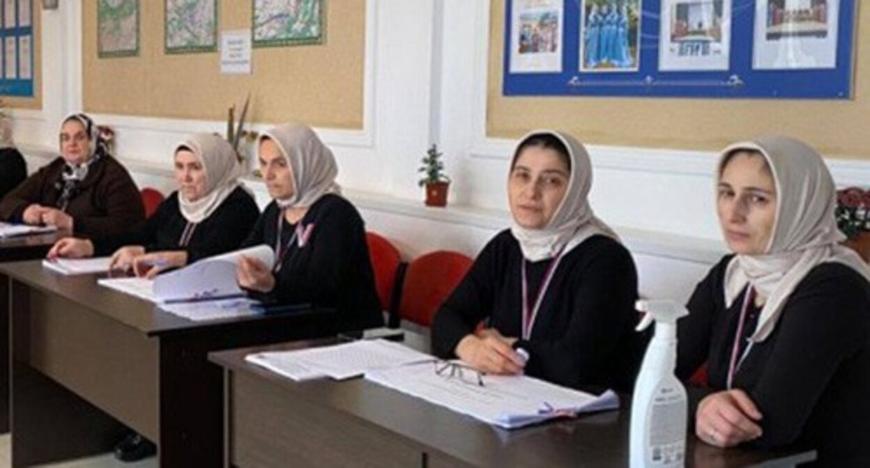 A polling station in Grozny. Photo: grozny.tv https://grozny.tv/news/main/60494