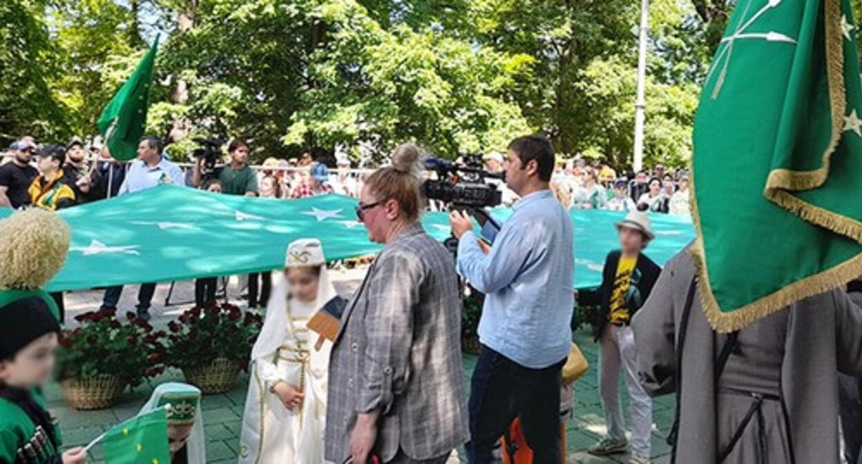 At a rally held in Nalchik on the occasion of the 160th anniversary of the end of the Caucasian War. Nalchik, May 21, 2024. Photo by the "Caucasian Knot" correspondent