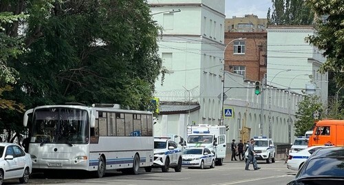 Law enforcers at the Rostov SIZO no. 1 (pre-trial prison). Rostov-on-Don, June 16, 2024. Photo from the Telegram channel "Gorod Rostov-papa" (Rostov City Father) https://t.me/gorodrostovpapa1/1821