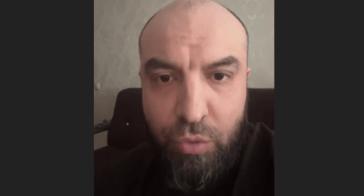 Khadjimurad Khanov. Screenshot of a video posted on Shamil Khadulaev's Telegram channel on June 30, 2024 https://t.me/khadulaev/8013?single