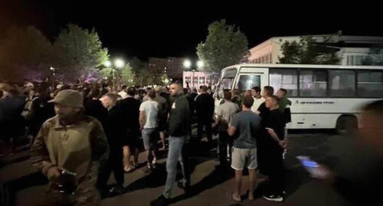 A mass brawl in the village of Afipsky in the Seversky District of the Krasnodar Territory. September 8, 2024. Photo: tvkrasnodar.ru