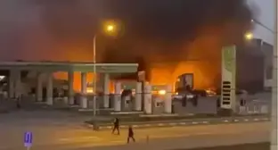 An explosion at a fuelling station located in the highway near the village of Novy Khushet. September 27, 2024. Photo: 112 / T.me