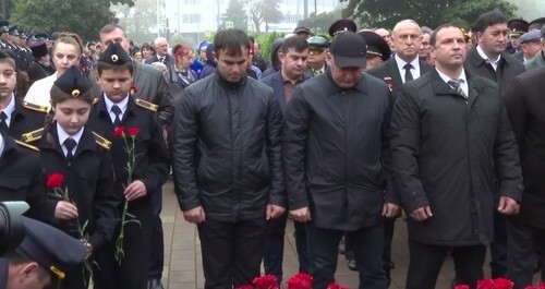 Participants in a mourning rally in Nalchik. October 13, 2024. Screenshot of a video posted on Kazbek Kokov's Telegram channel https://t.me/Kokov_Kazbek/5535