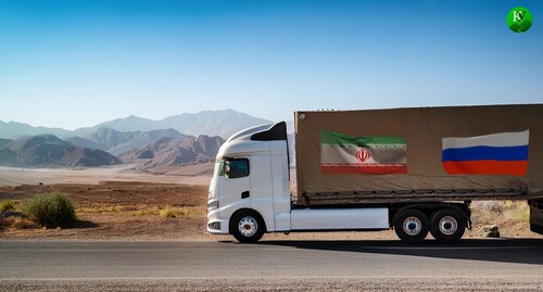 A heavy truck in Iran. Picture made in Photoshop by the "Caucasian Knot"