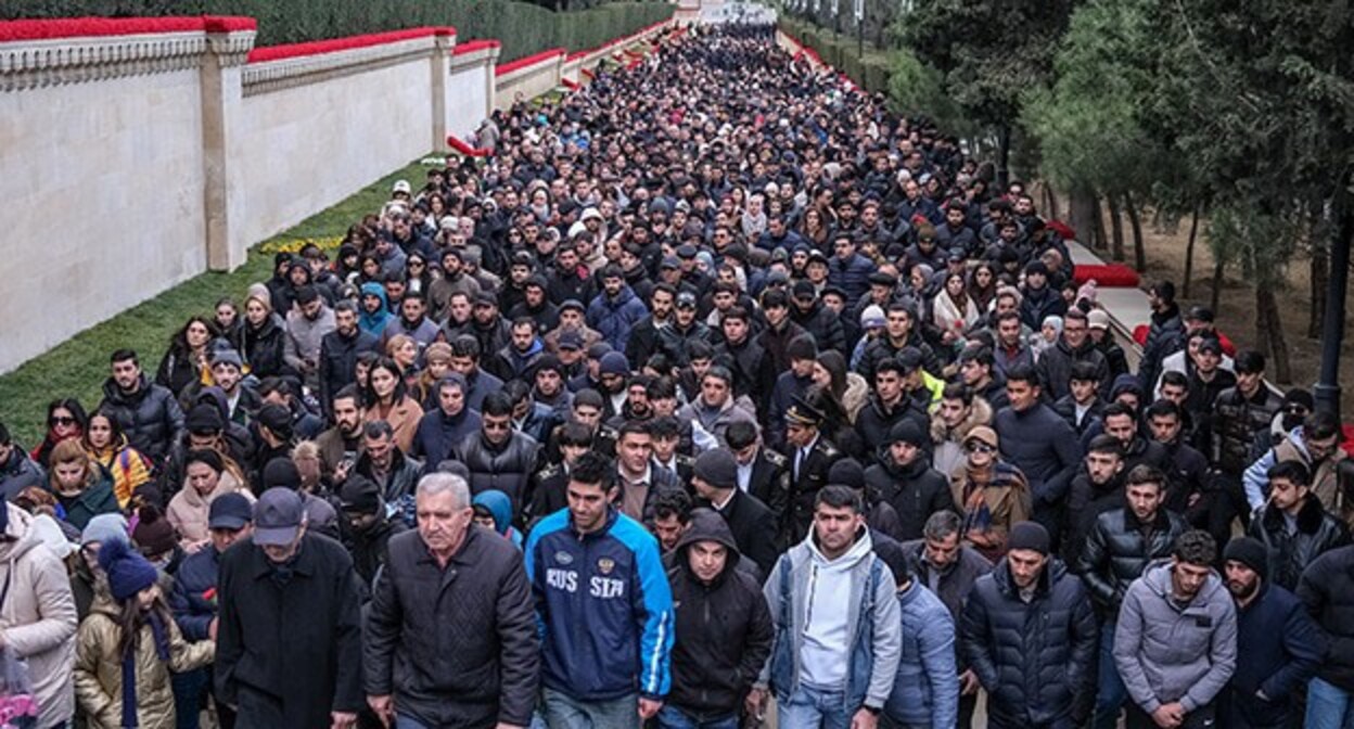 A march on the Alley of Martyrs. Baku, January 20, 2025. Photo by Aziz Karimov for the "Caucasian Knot" 