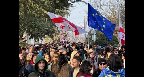 A march in Tbilisi. January 25, 2025. Photo: Tabula https://t.me/Tbilisi_life/36401